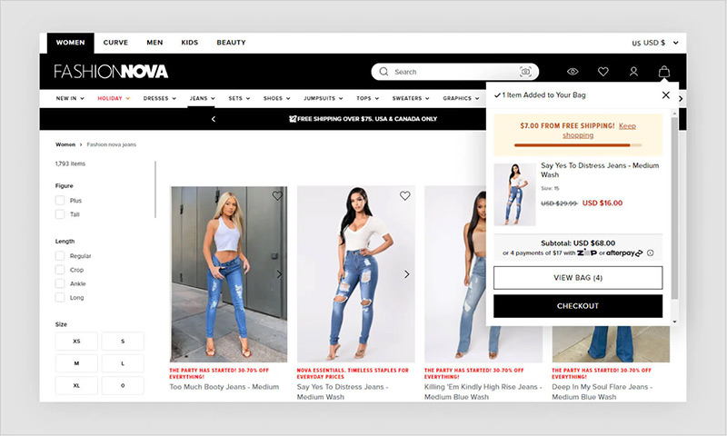 مثال على موقع Shopify 2